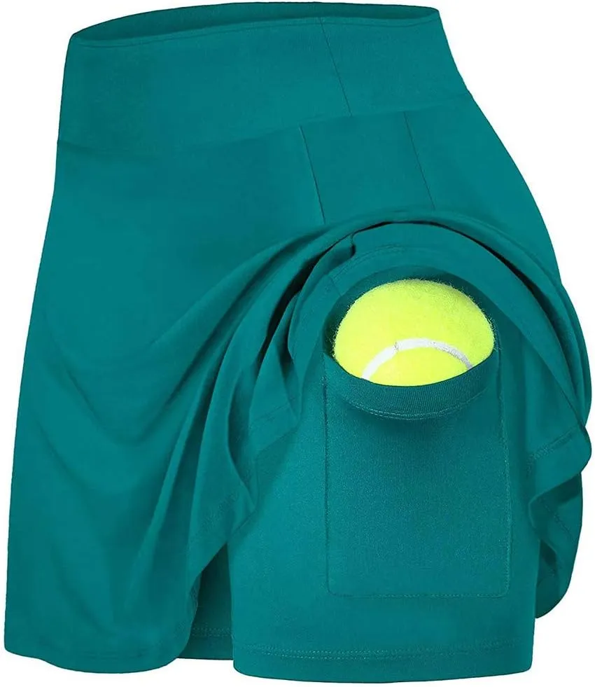 Sport Skirts for Women Summer Tennis Golf Skirts High Waisted with Pockets Inner Shorts for Athletic Skorts Running