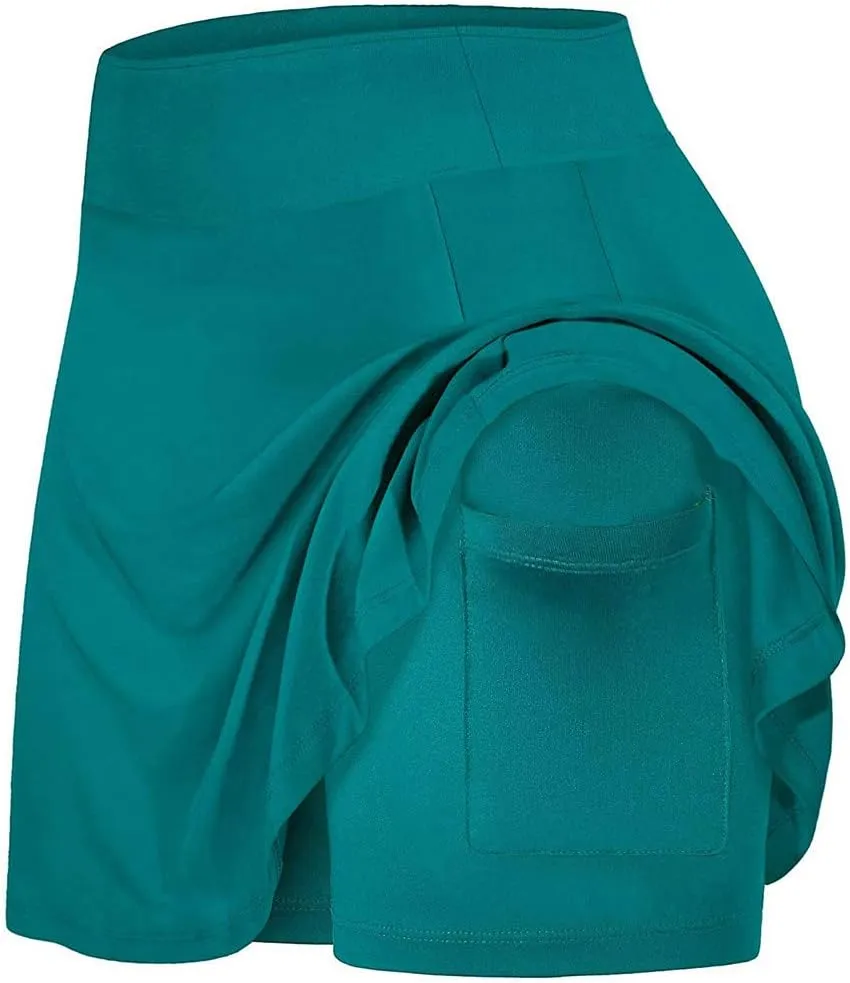 Sport Skirts for Women Summer Tennis Golf Skirts High Waisted with Pockets Inner Shorts for Athletic Skorts Running