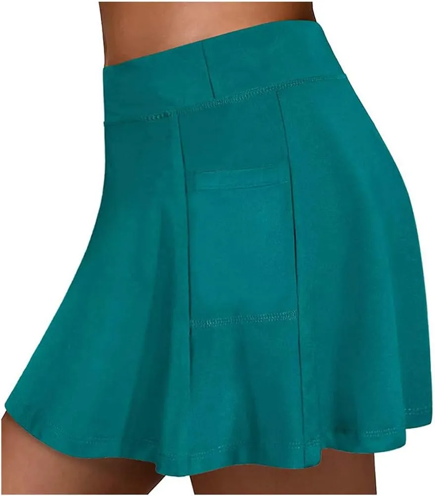 Sport Skirts for Women Summer Tennis Golf Skirts High Waisted with Pockets Inner Shorts for Athletic Skorts Running