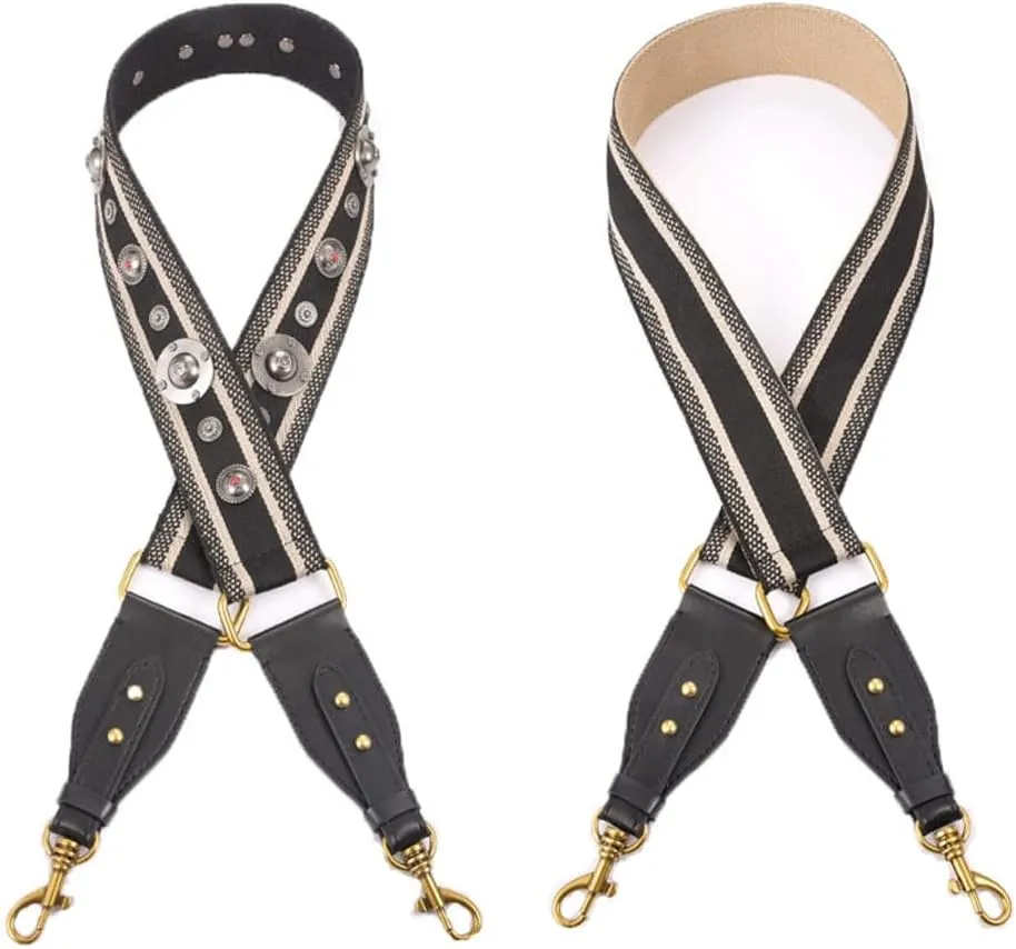 Strap Vintage Rivet Crossbody Width Shoulder Straps Leather Bag Part Accessories Apply to Saddle Bag