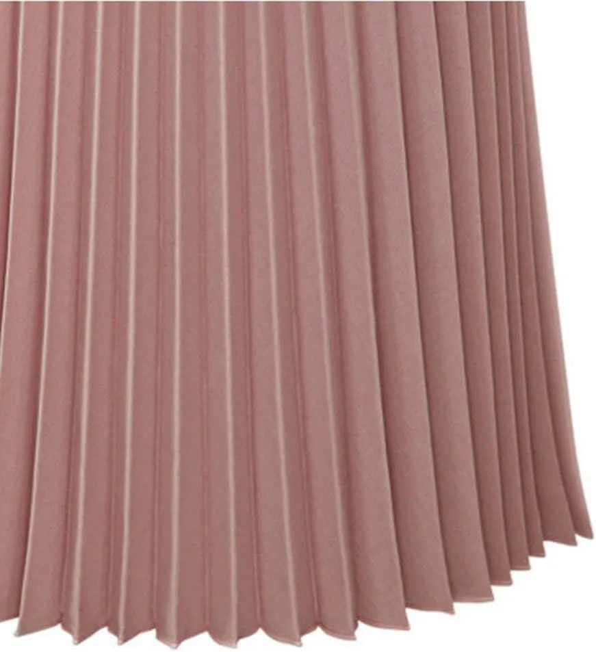 Summer midi skirts for women Solid Pleated Elegant plus size Floral Printed Loose Midi Summer Elastic Waist Maxi Skirt