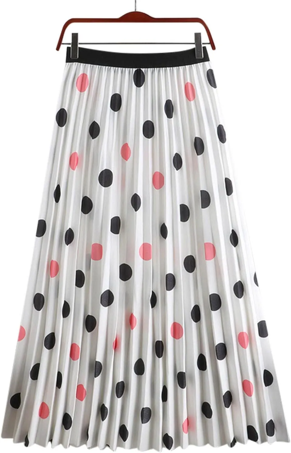 Summer trendy Pleated Skirt A Line Swing skirts for women midi length High Waist Midi Skirts Floral Print skirts for women
