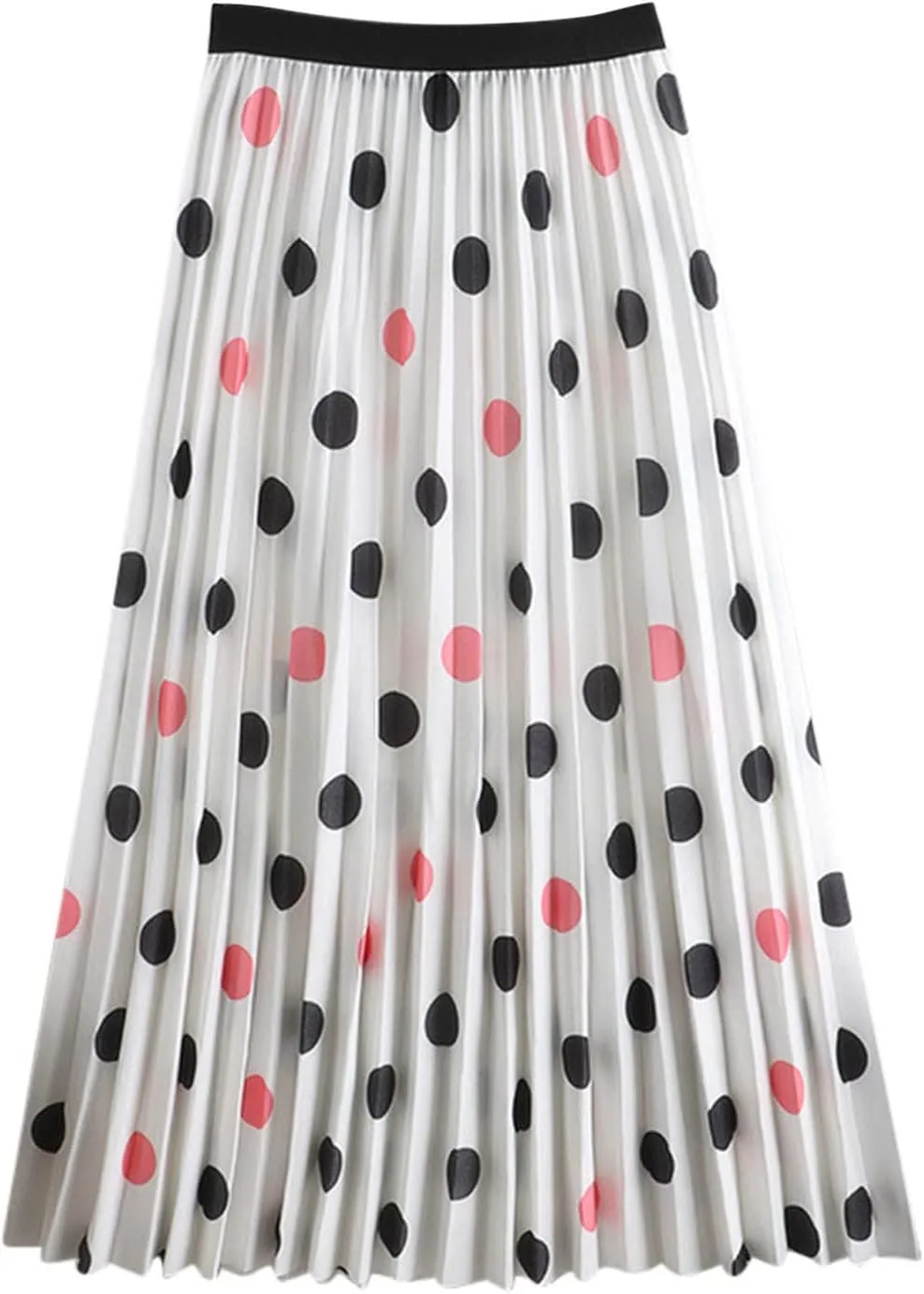 Summer trendy Pleated Skirt A Line Swing skirts for women midi length High Waist Midi Skirts Floral Print skirts for women