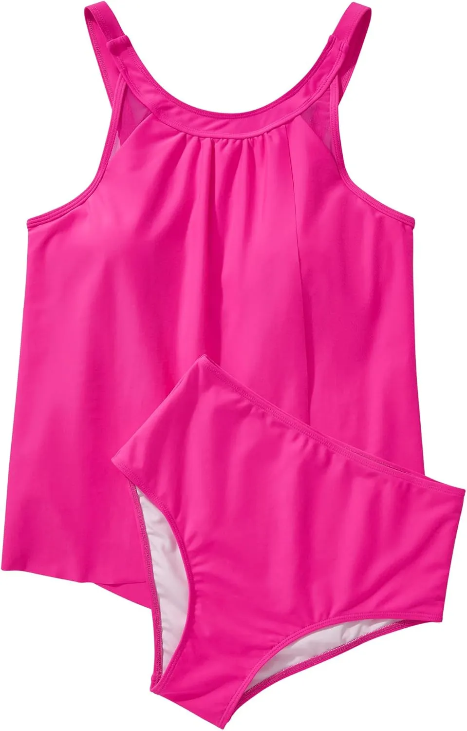 SUUKSESS Women Tummy Control Tankini Bathing Suit Ruffle High Waisted Swimsuit