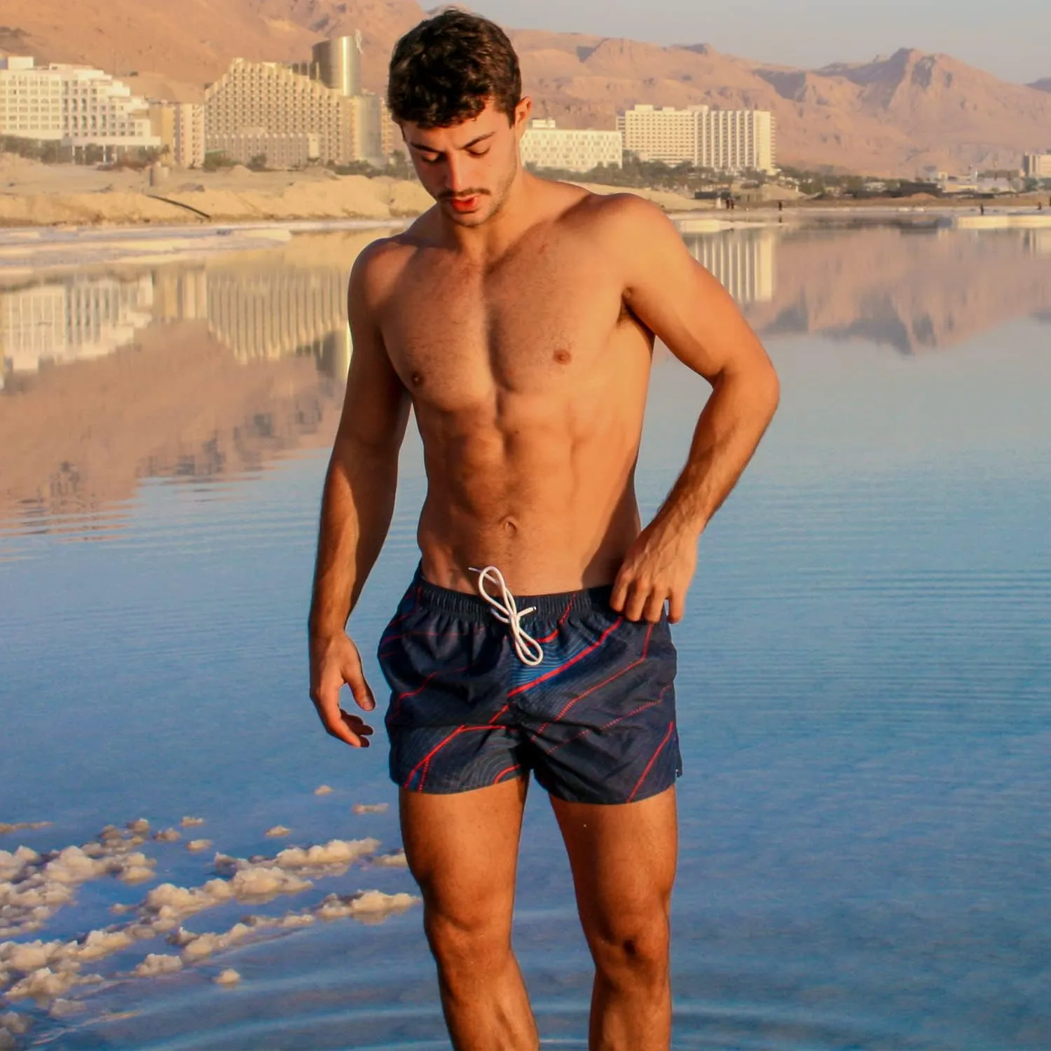 Taddlee Swimwear Men's Beach Swim Boxer Trunks Board Shorts Swimsuits Square Cut