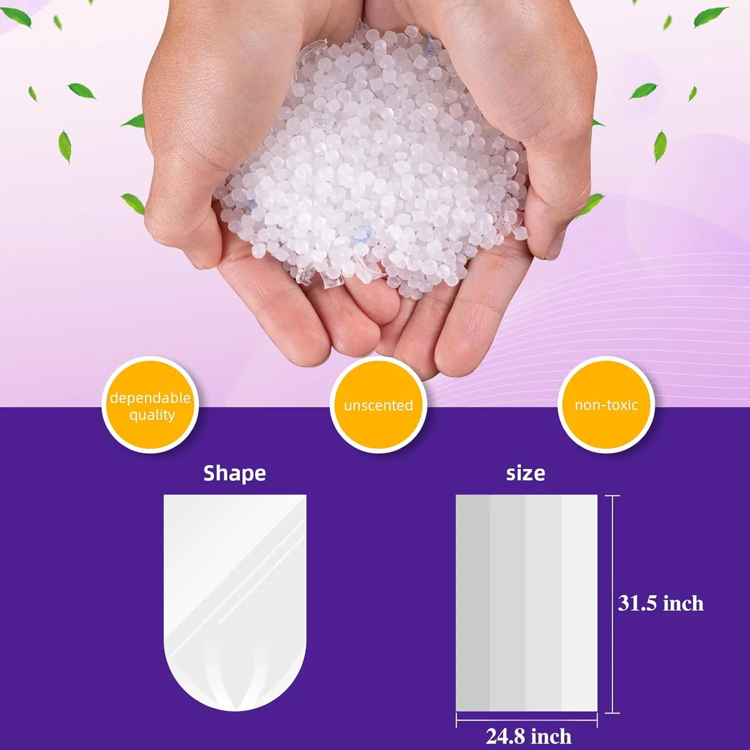 Tall-Kitchen Trash-Bags 13-Gallon Garbage Bag - Unscented Strong Large Outdoor Clear White Plastic Recycling Compactor Can Liners for Lawn Yard Office Bathroom Waste Basket, 3 Roll 75 Counts