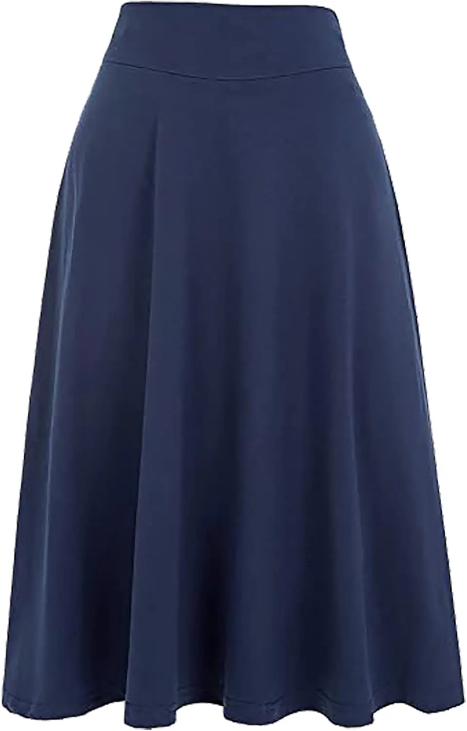 TANGNADE Plus Size Midi Skirt Summer Elastic High Waisted A-Line Flowy Below Knee Skirts Flare A-Line Skirt Business Casual
