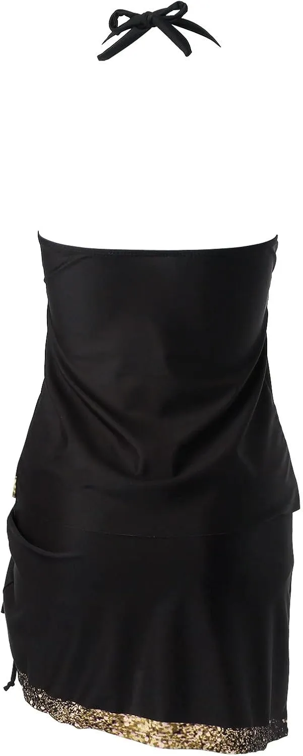 Tankini Swimsuits for Women 2 Piece Sexy V Neck Tank Top Bathing Suit with Skirt Fashion Tankini Beachwear