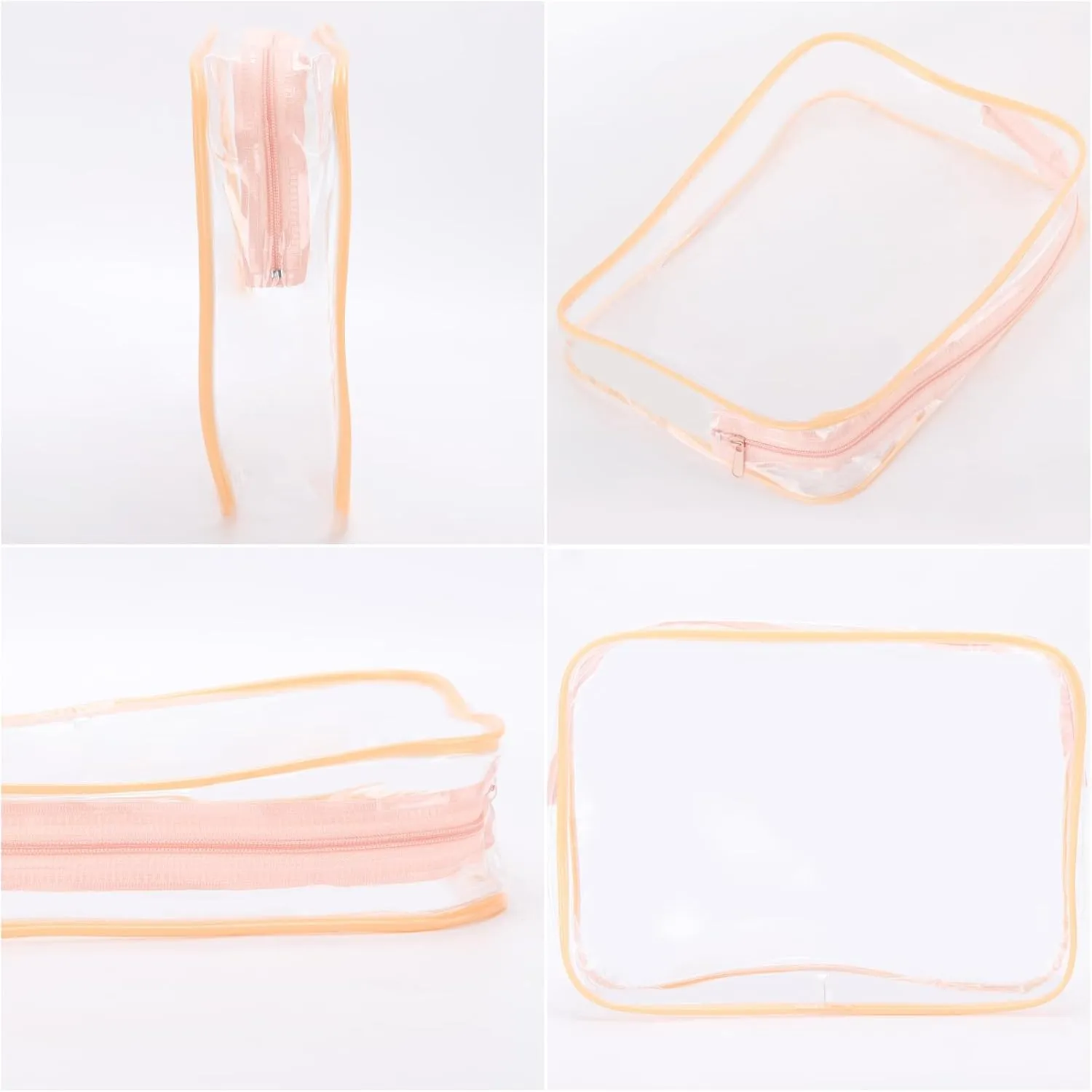 Tbestmax 10 Pack Clear Cosmetic Bags Makeup Bags Portable Waterproof TSA Approved Travel Toiletry Bags Organizer