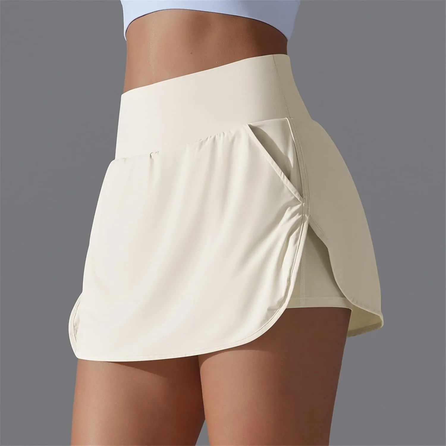 Tennis Gym Skirts for Women with Pockets and Shorts High Waisted Tummy Control Summer Workout Runinng Skorts