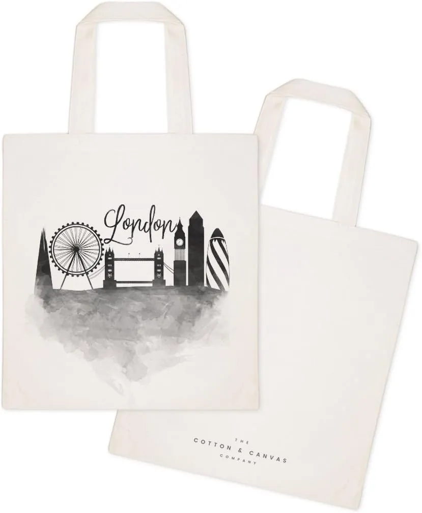 The Cotton & Canvas Co. Cityscape, Souvenir, Beach, Shopping and Travel Reusable Shoulder Tote and Handbag