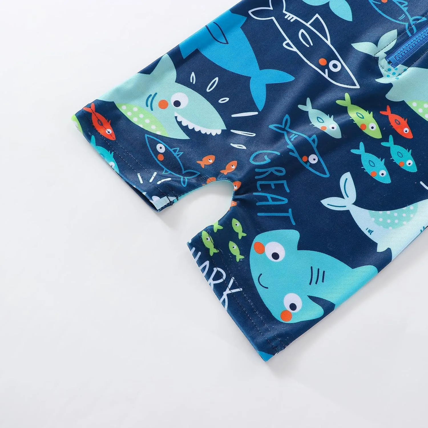 Toddler Infant Baby Boys Swimsuit One Piece Zipper Rash Guard Sea Animal Print Bathing Suit Swimwear