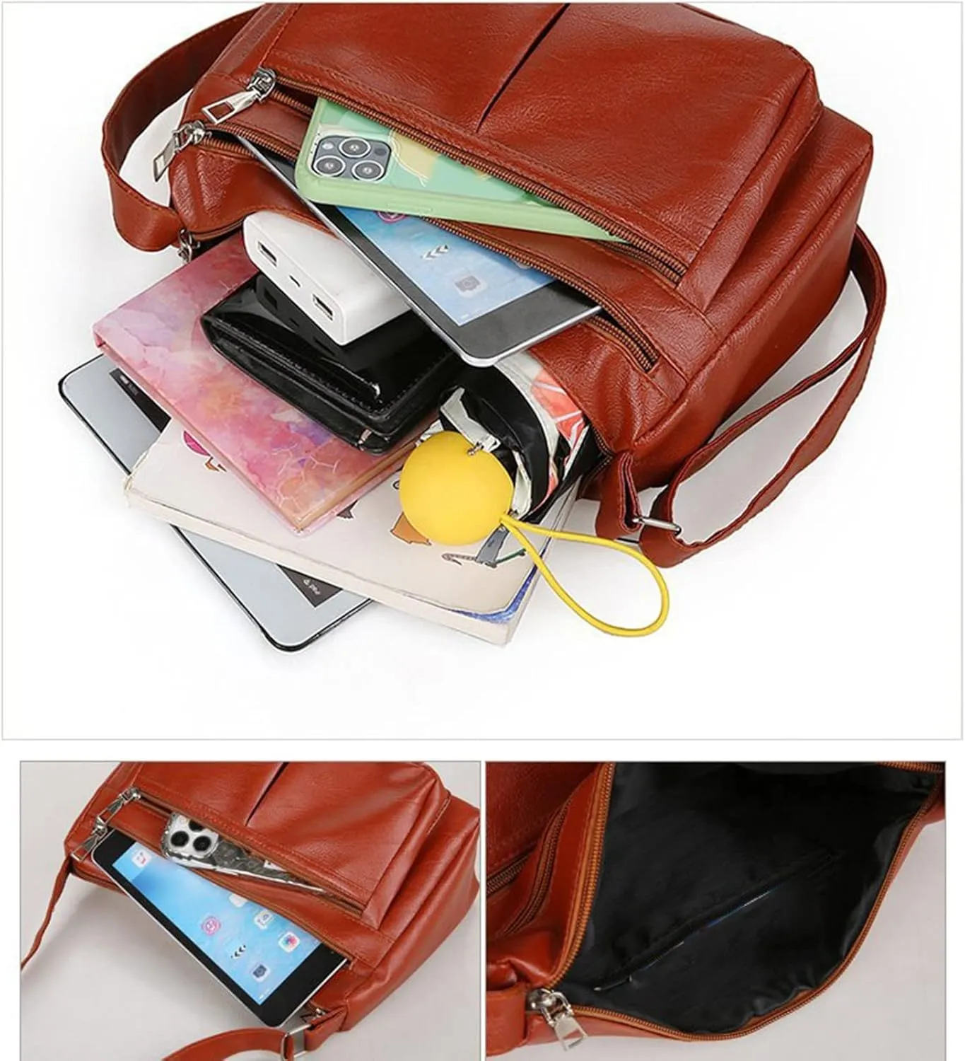 Tote Bag For Women Casual Leather Retro Shoulder Bags Versatile Cross Body Handbags For Shopping Travel Essential X