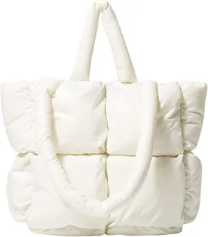 Tote Bag For Women Light Large Quilted Shoulder Bag Carryall Puffer Hobo Bag For Her Friends Travel College D