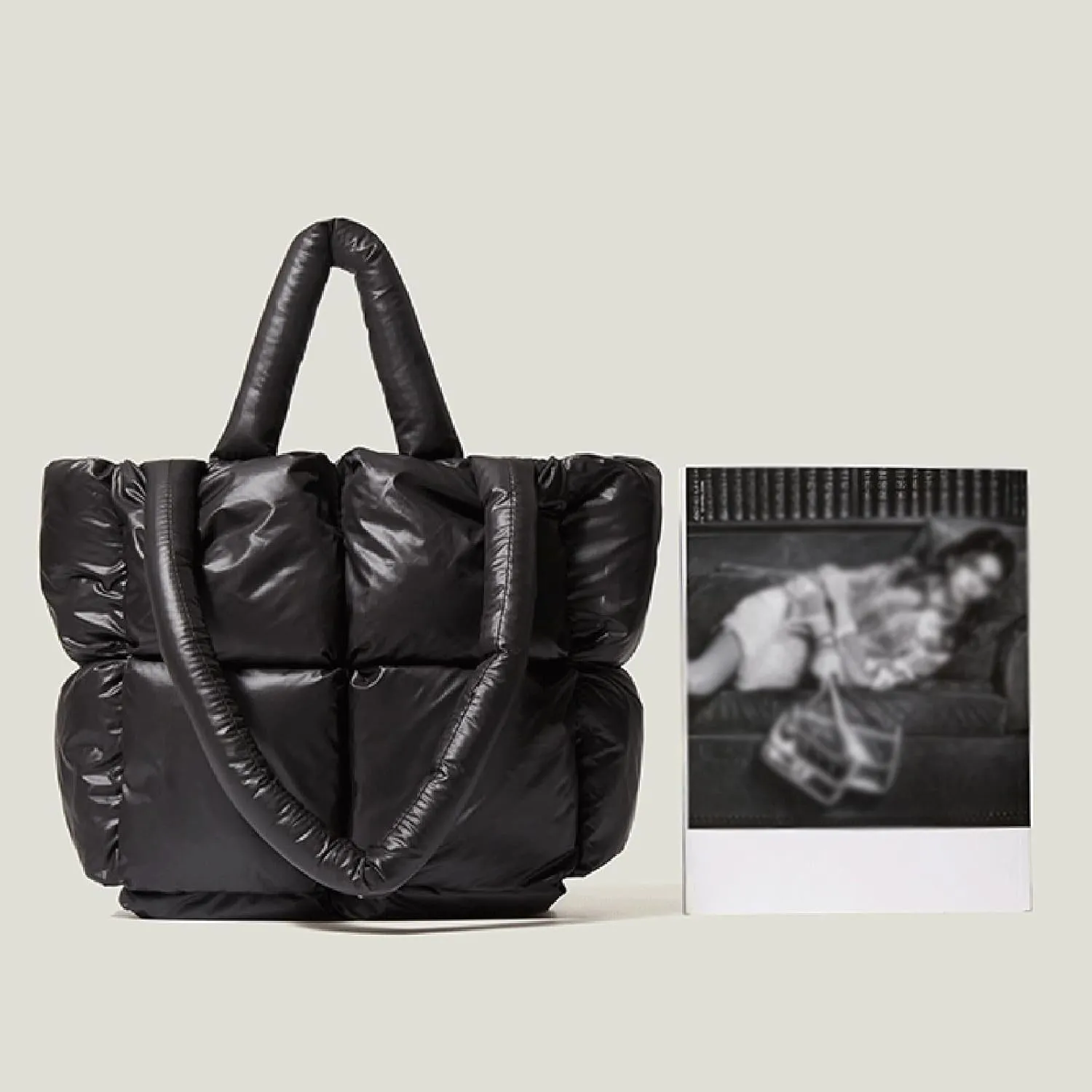 Tote Bag For Women Light Large Quilted Shoulder Bag Carryall Puffer Hobo Bag For Her Friends Travel College D