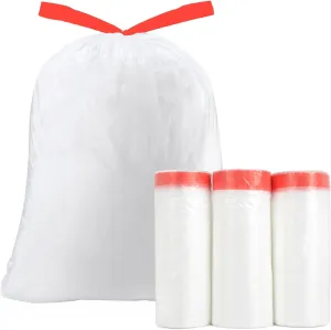 Trash Bags 18 Gallon Drawstring Garbage 26x33 inches Heavy Duty Plastic Garbage Bags for Household Kitchen Bedroom Bathroom Living room Office Restaurant Thickened Stretchy (108 Count)