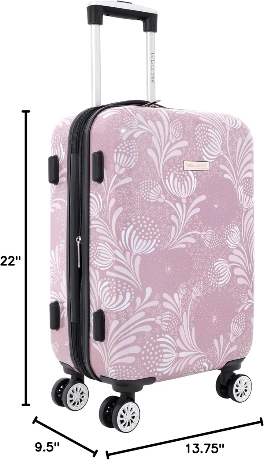 Travelers Club Bella Caronia Deluxe, 3, 7 Piece Luggage & Travel Accessories Set, Selva, 20" Carry-On