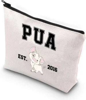 VAMSII Pua Pig Cosmetic Makeup Bag Magic Kingdom Trip Accessory Pouch Pua Est. 2016 Pig Lover Zip Organizer