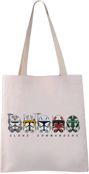 VAMSII S-W Themed Gift Helmets Zipper Pouch Makeup Bag Gift For Cinephile (Five Helmets tote)