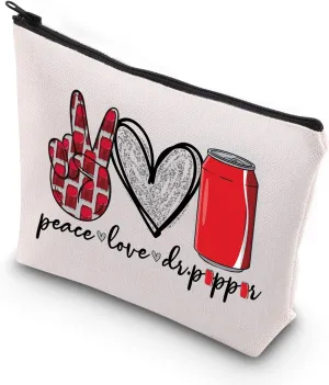 VAMSLL Pepper Themed Gift Soda Social Club Gift Soda Addict Gift Dr Zipper Pouch Makeup Bag (Love Pepper)