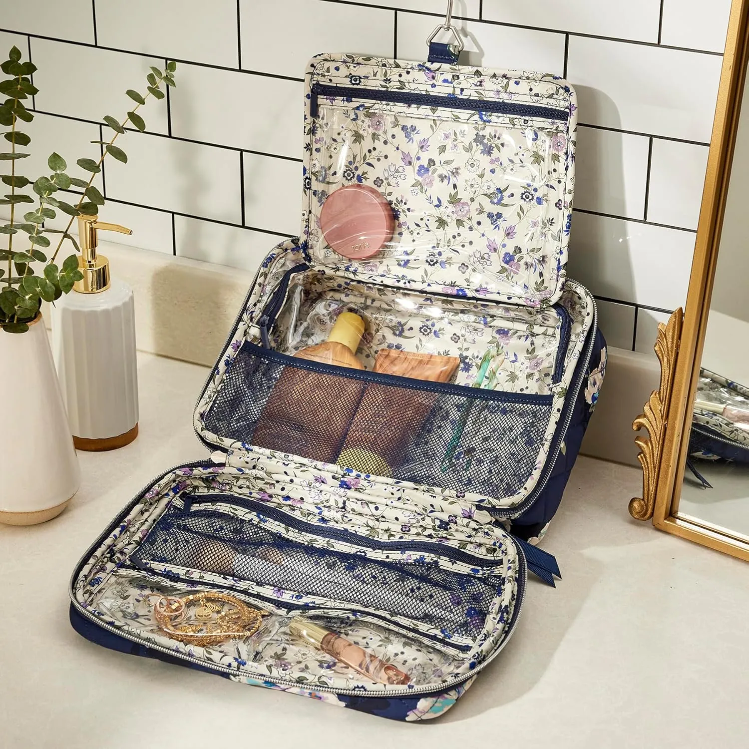 Vera Bradley Women's Performance Twill Zip Hanging Travel Organizer