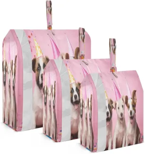 Watercolor Cute Puppy Dog Packing Cubes for Travel 3 Set Compression Bag Luggage Accessories for Luggage