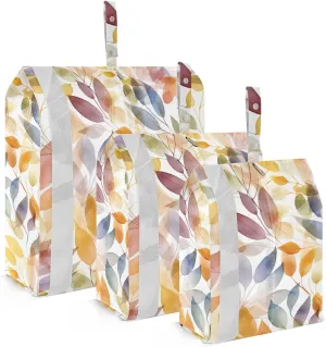 Watercolor Leave Colorful Packing Cubes for Travel 3 Set Travel Organizer Luggage Accessories for Luggage
