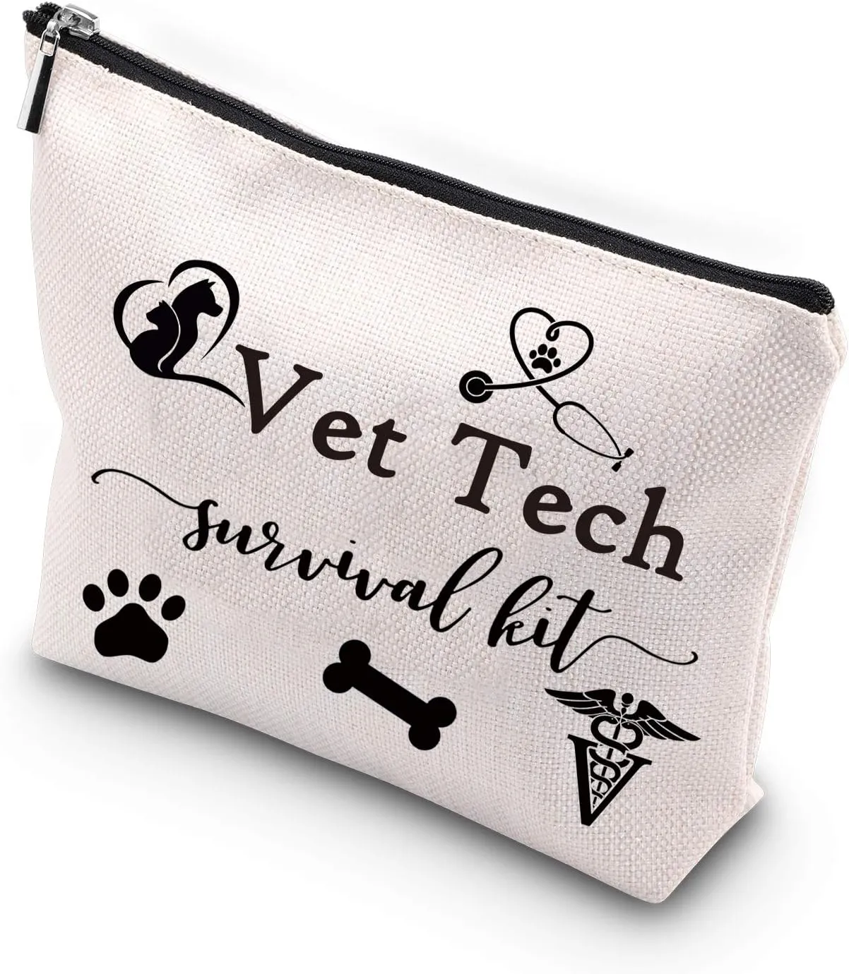 WCGXKO Veterinary Technician Gift Vet Tech Survival Kit Portable Travel Accessories Toiletry Bag Makeup Bag