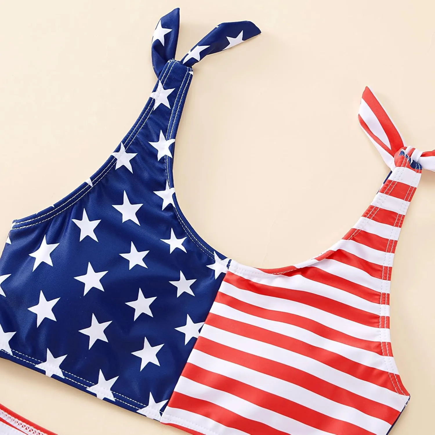 Weixinbuy Toddler Girls Swimsuits Bowknot Bikini Set Bathing Suit Swimwear for Girls 2-12 Years