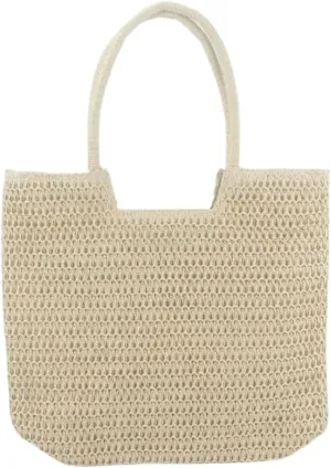 Women Beach Vintage Handmade Woven Shoulder Bag Retro Straw Shopping