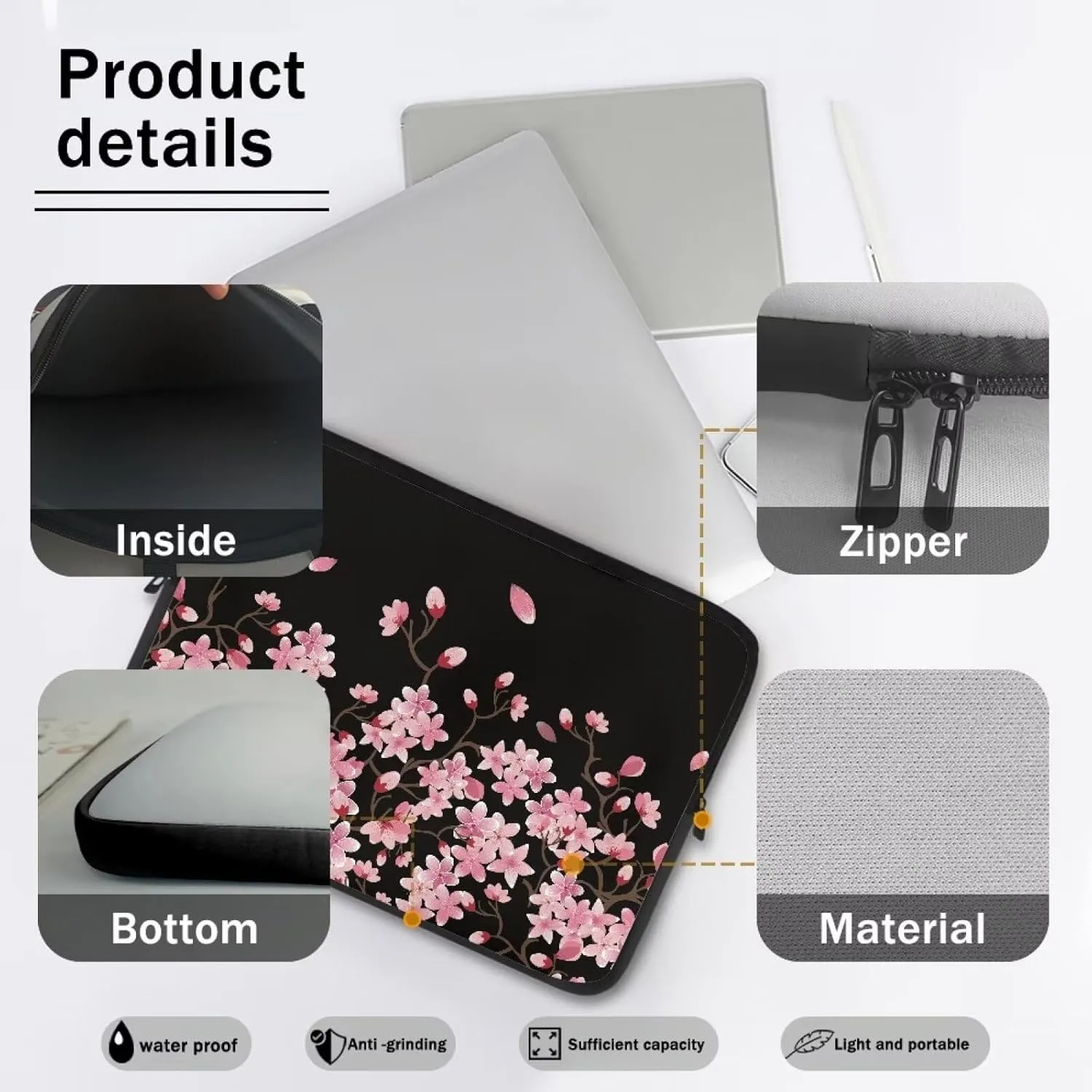 Women Men Waterproof Laptop Bag Computer Tote Bag 10-17 Inch Large Office Business Accessories