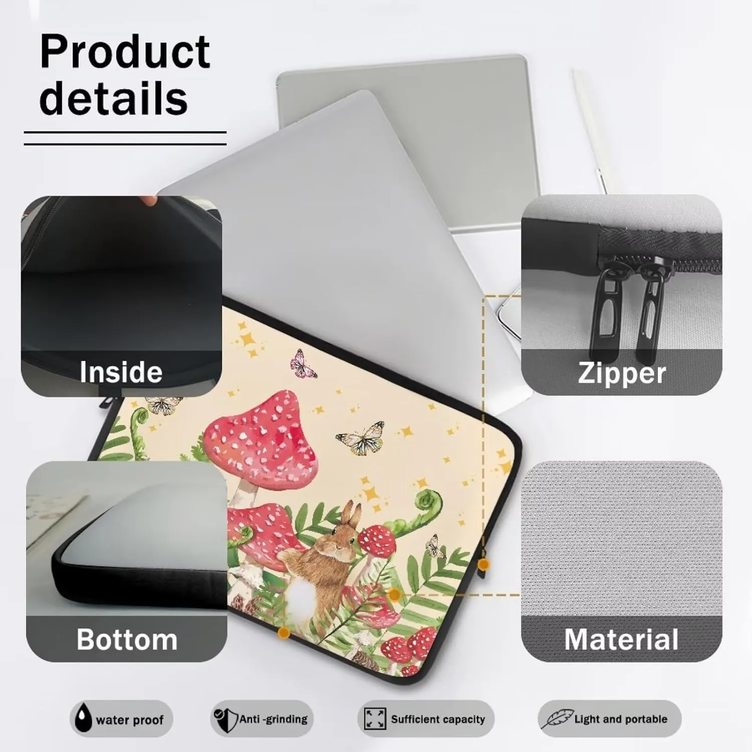 Women Men Waterproof Laptop Bag Computer Tote Bag 10-17 Inch Large Office Business Accessories