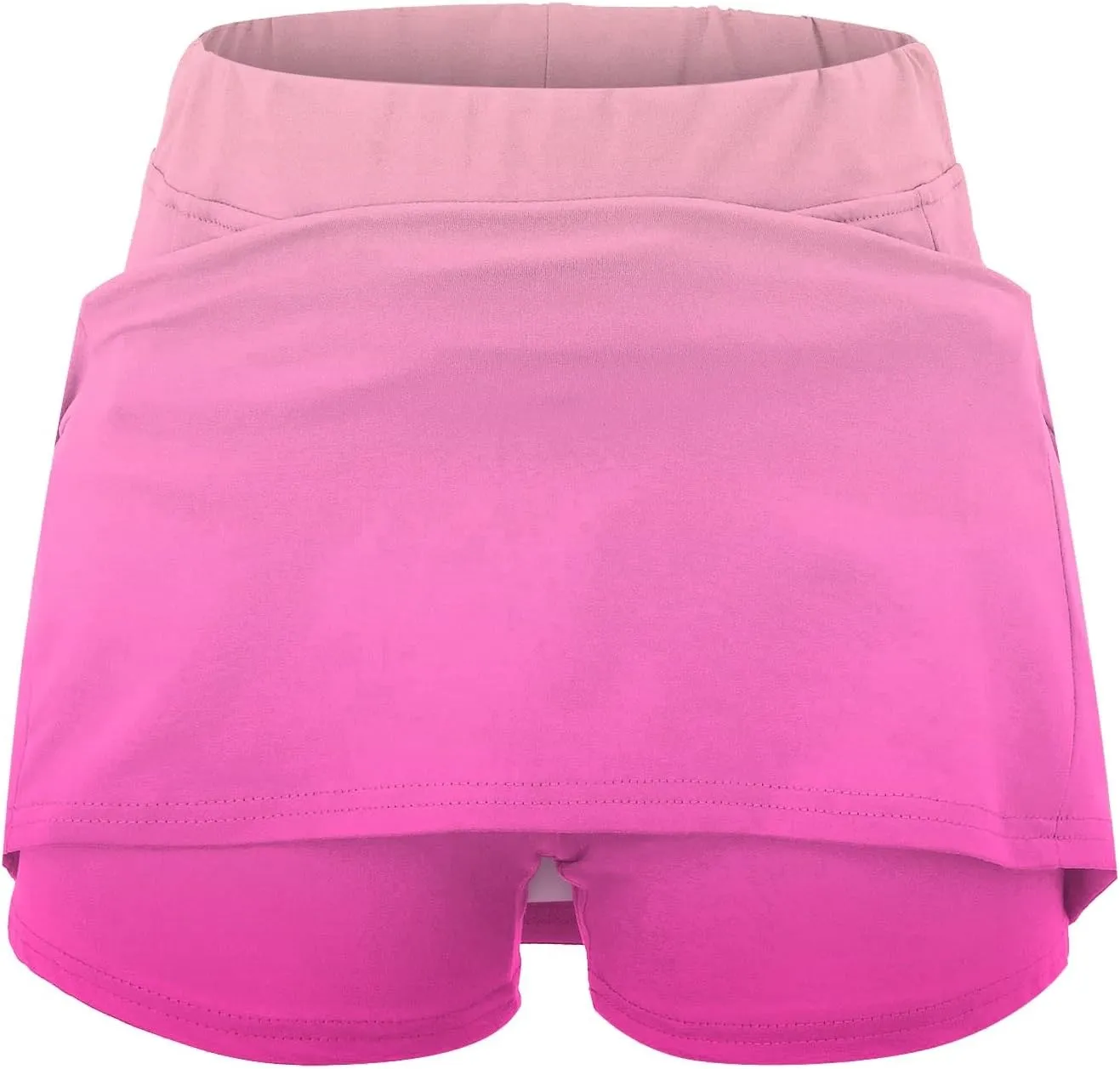 Womens Activewear Pleated Tennis Skirts Fade Pattern Printed Culottes Skinny Mid Waisted Workout Summer Casual Skirt