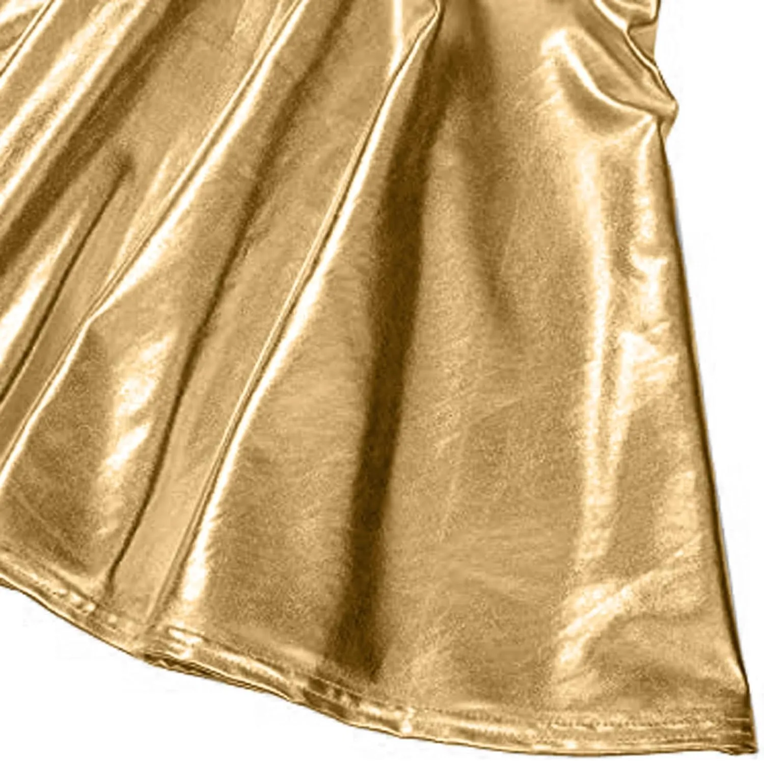 Womens Fashion High Waist Pleated Skirts Shiny Metallic Skater Skirt Sparkly Flared A Line Mini Skort Rave Party Outfit
