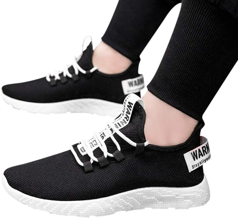 Women's Fashion Sneaker Non Slip Breathable Lightweight Comfortable Lace Up Womens Running Shoes Arch Support Loafers Women White Shoes for Women Sneakers