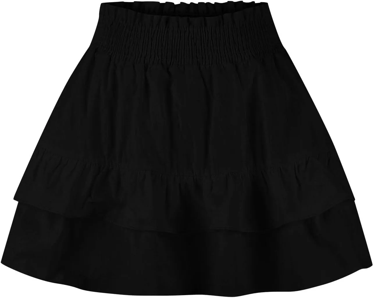 Womens High Waist Ruffle Mini Skirt Cute Tiered Short Skirt Causal Pleated Flowy Skirts Beach Vacation Flowy Skirt