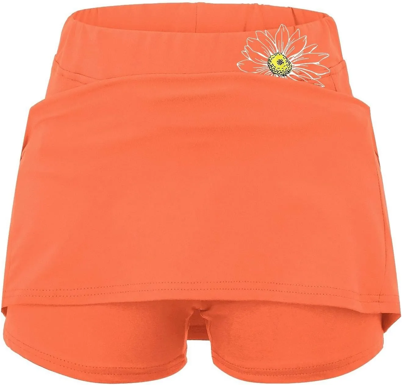 Women's High Waisted Tennis Skorts Floral Print Breathable Casual Skirts Lightweight Baggy Tummy Control Comfort Shirts