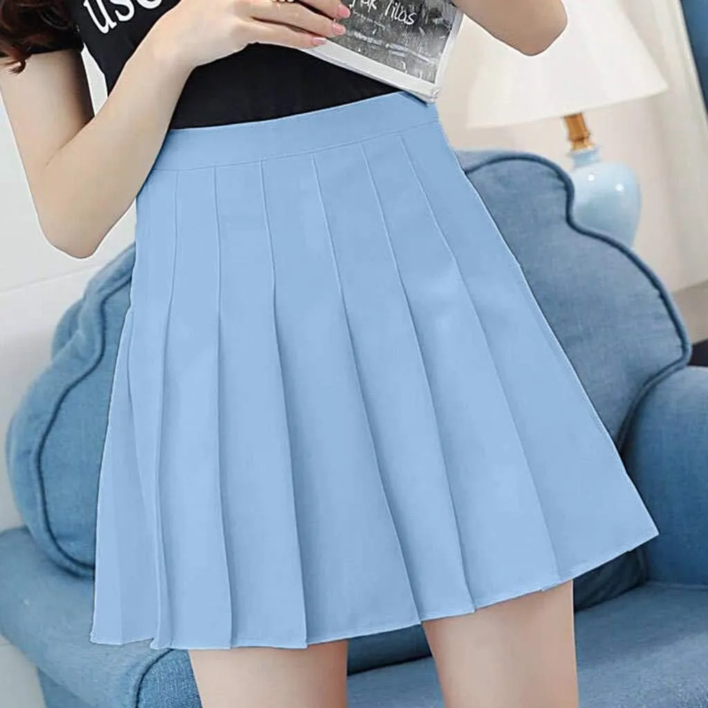 Women's Novelty Skirts Casual Solid Versatile Pleated Skirt High Waisted Cozy Mini Skirts Slim Fit Zipper Pencil Skirts