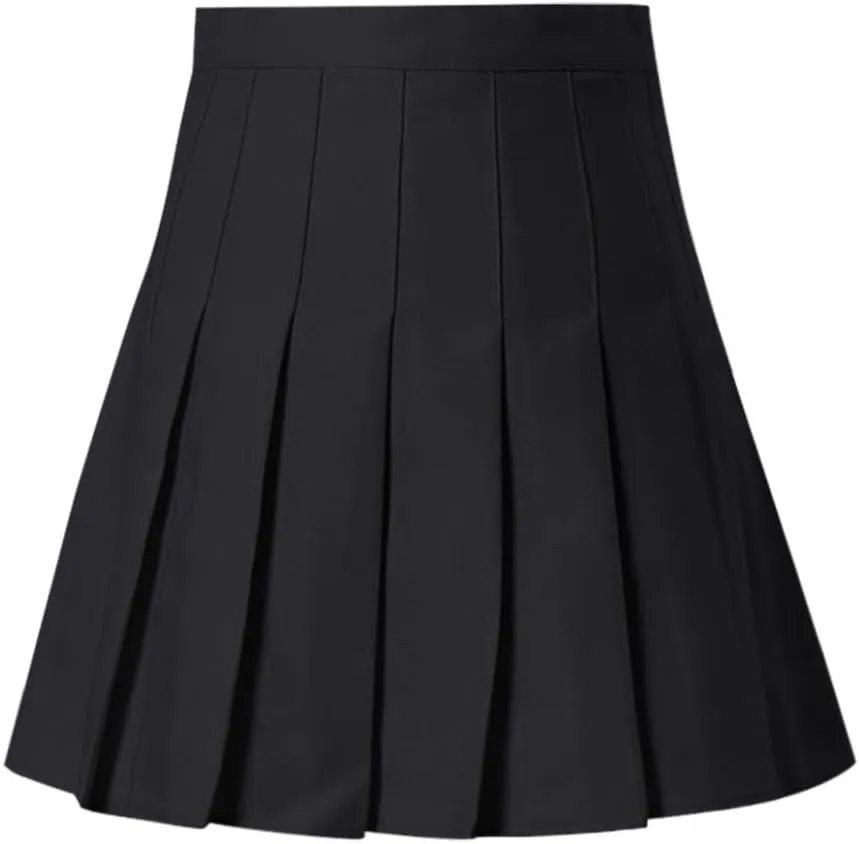 Women's Novelty Skirts Casual Solid Versatile Pleated Skirt High Waisted Cozy Mini Skirts Slim Fit Zipper Pencil Skirts
