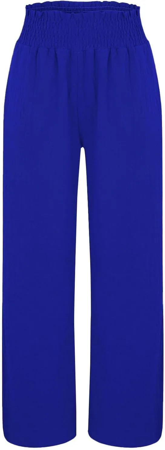 Womens Palazzo Linen Pants Wide Leg Casual Lightweight High Waist Trousers Summer Hawaii Beach Pants Vacation Outfits