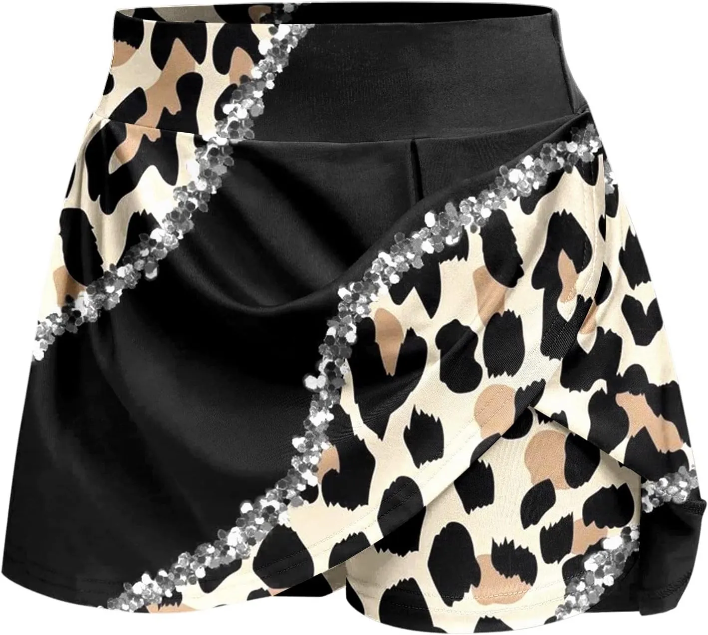 Women's Pleated Tennis Skirts Tie Dye High Waisted Golf Athletic Skorts with Shorts Running Workout Sports Skirt