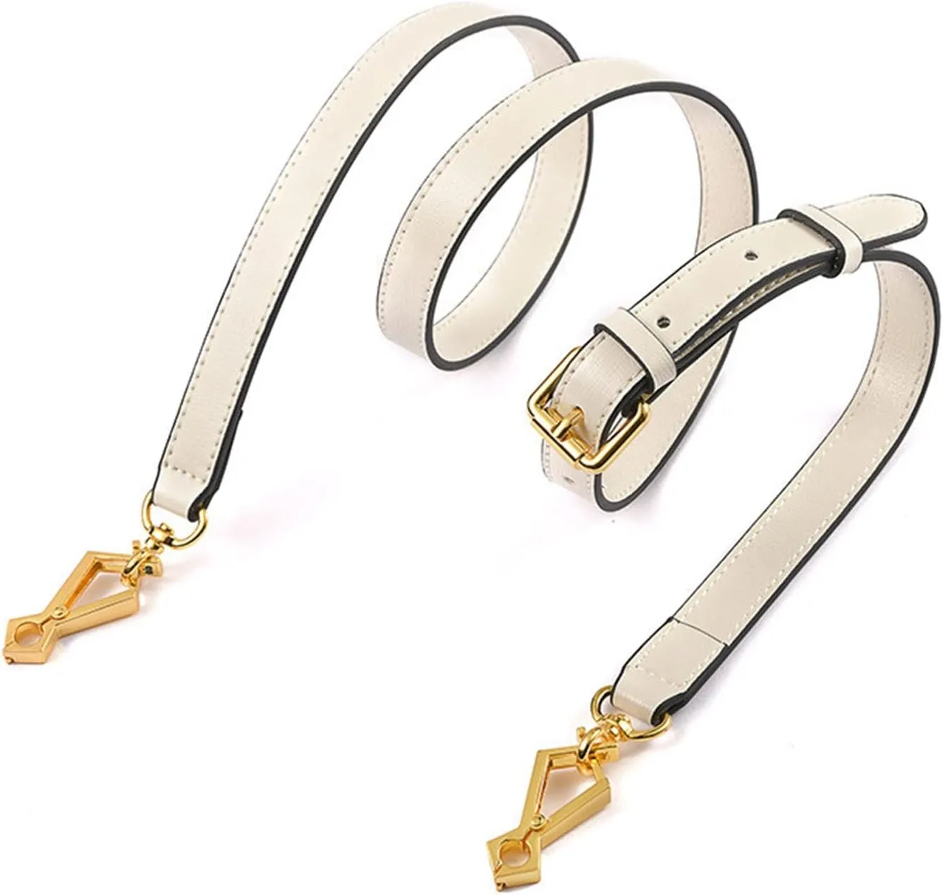 Womens Shoulder Strap Saddle Bag Shoulder Leather Shoulder Strap Accessories Adjustable Strap for Bag(White)