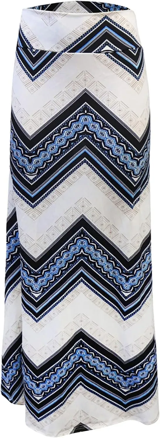 Womens Skirts High Waisted Bodycon Skirts Boho Maxi Evening Party Dress Floral Leopard Beach Holiday Long Skirt