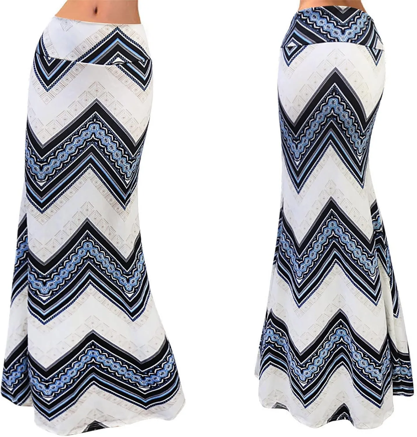 Womens Skirts High Waisted Bodycon Skirts Boho Maxi Evening Party Dress Floral Leopard Beach Holiday Long Skirt