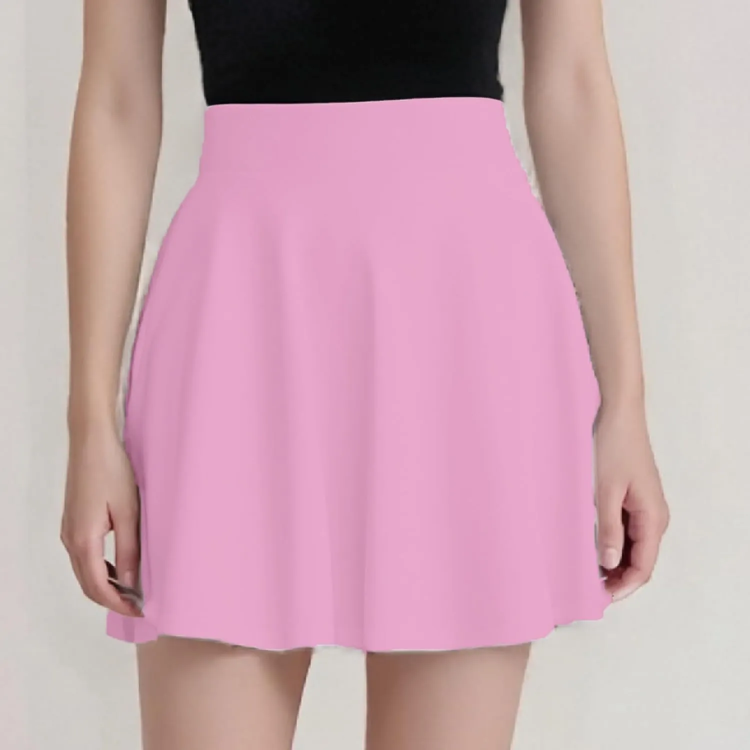 Women's Summer 2025 Basic Versatile Stretchy Flared Casual Flowy Mini Skater Skirt, M-5XL