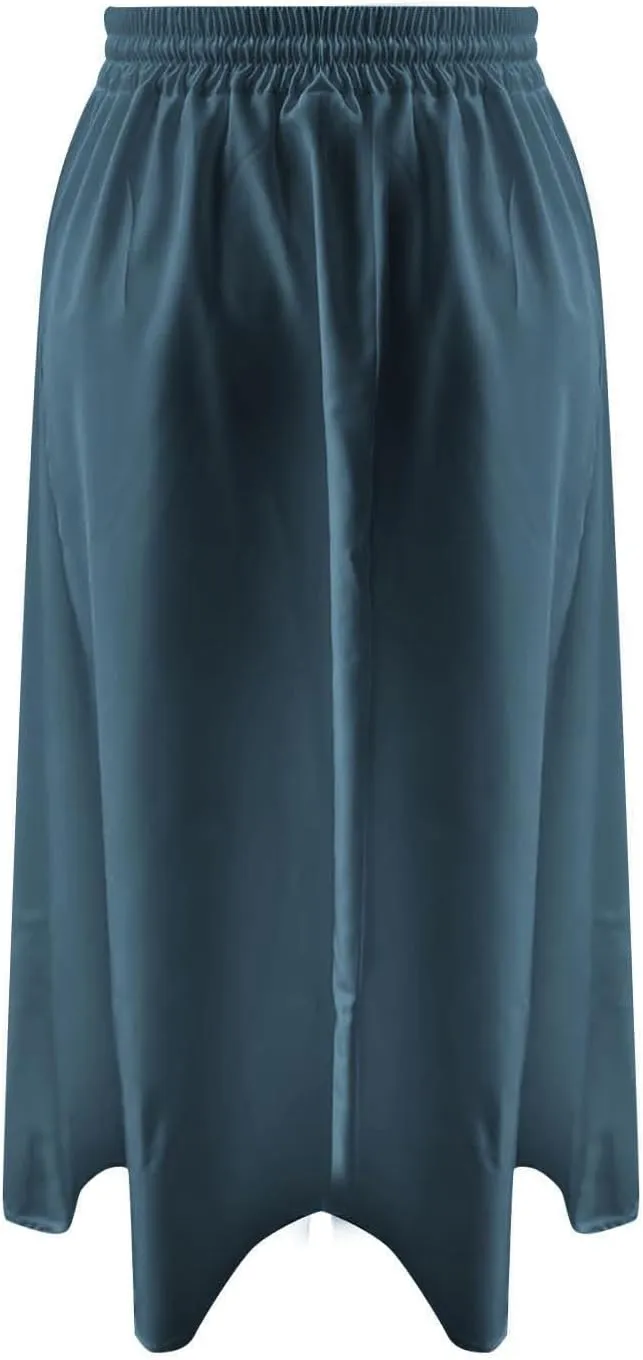 Womens Summer Boho Flowy Swing Tiered A-Line Midi Skirt Fashion Trendy Elastic Waist Pleated Long Beach Dress