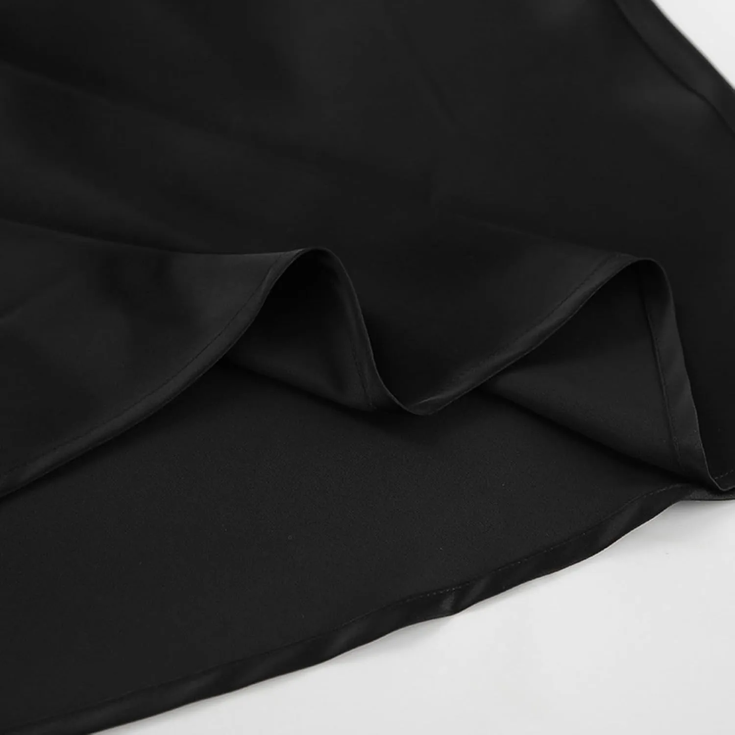 Women's Summer Casual Maxi Slim Skirt High Waist Elastic Solid Glossy Skirts