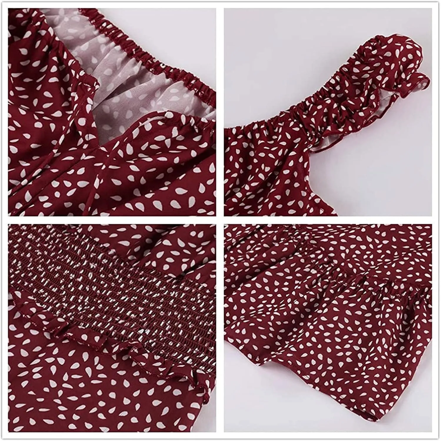 Women's Summer Dress 2025 Beach Sundress Vacation Dress Ruffle Sleeve Sweetheart Neckline Printing Dress Mini Dress