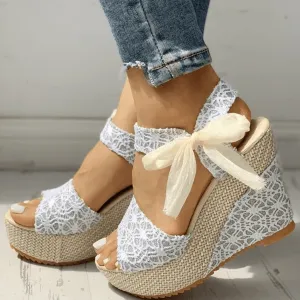 Women's Summer Wedge Sandals: Elegant Slip-On Platform Shoes
