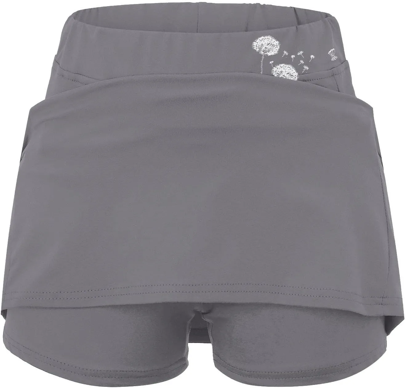 Womens Tennim Shirt Tummy Control Double Layer High Waisted Skorts Stretchy Baggy Breathable Comfy Skirts with Pckets